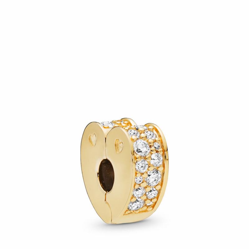 Pandora Shine™ Sparkling Arcs of Love Clip Charm Gold Egypt QV1809476